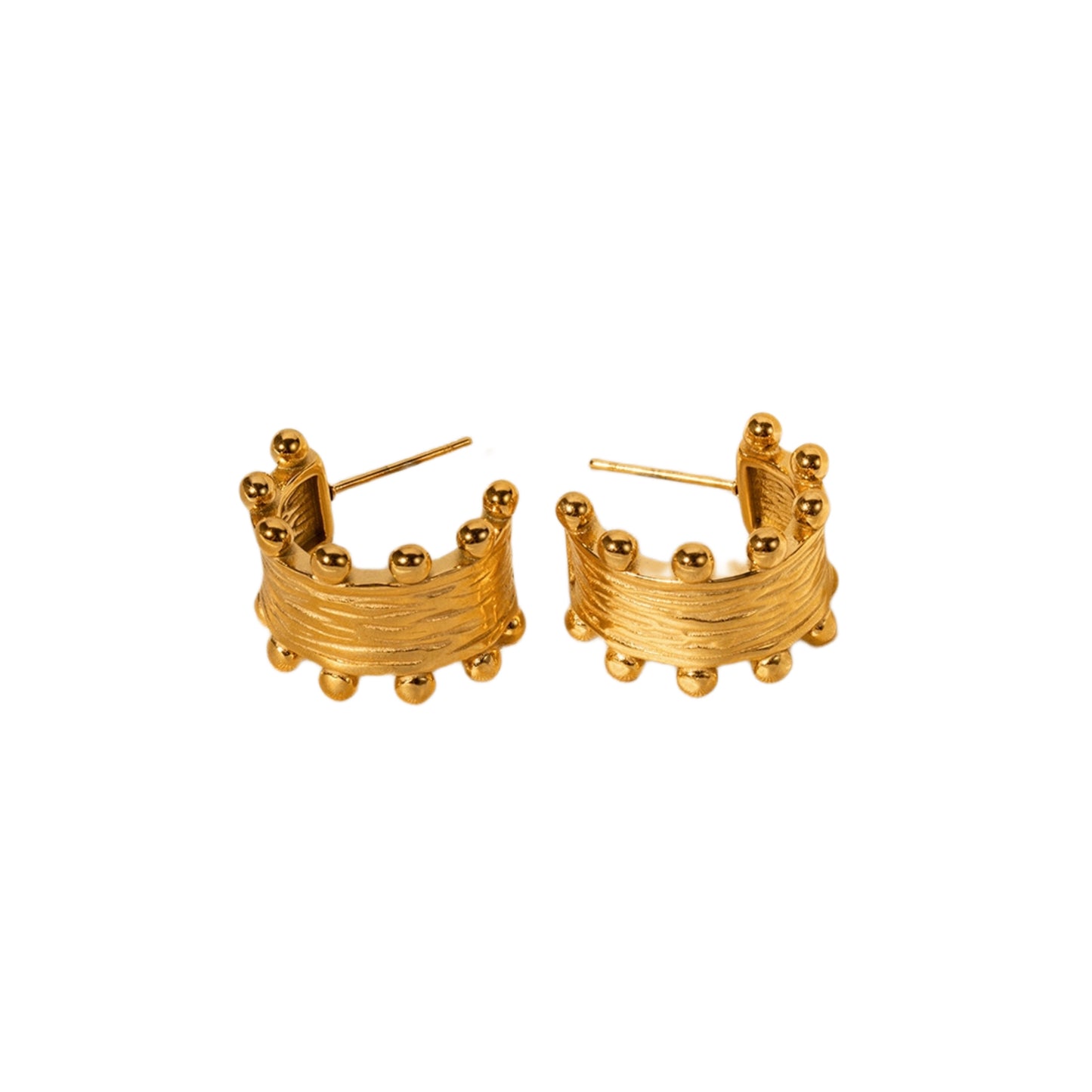 Gold Crown Earring